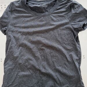 Athleta Charcoal Crewneck Short Sleeve Tee